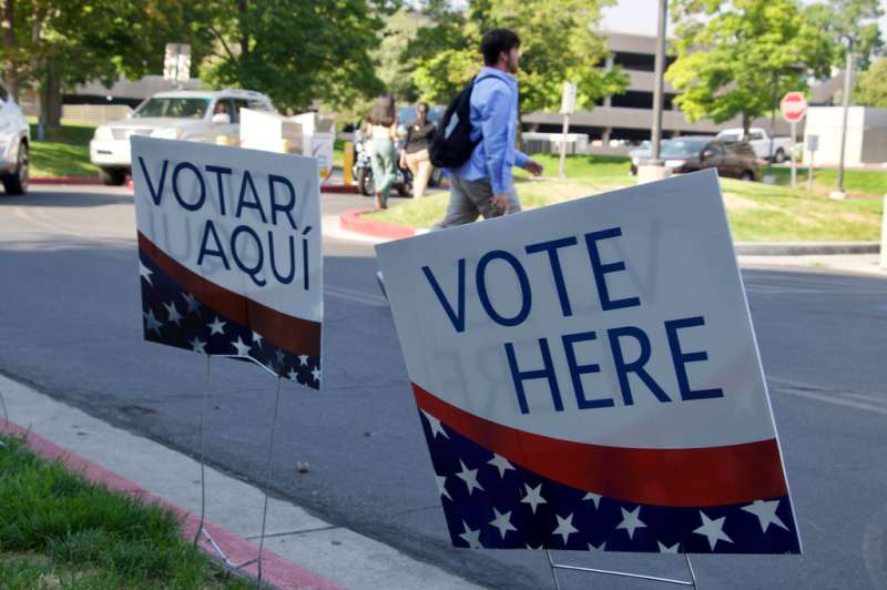 vote here signs