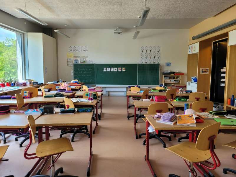 An elementary school classroom