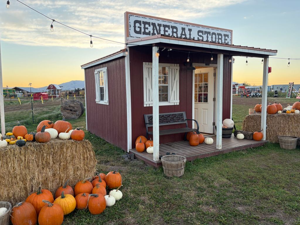 A general store at Glen Ray's farm in Utah.