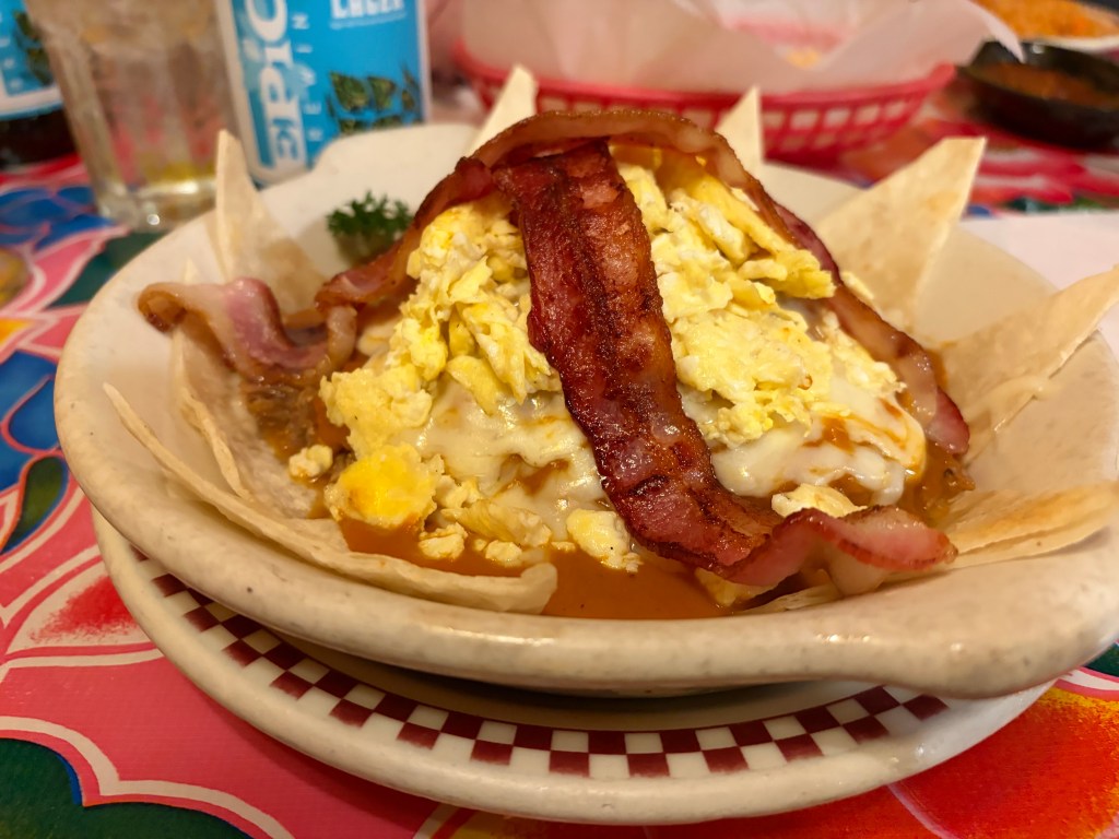 A plate of machaca con huevos from Utah’s Red Iguana, enjoyed by a local food writer exploring the best restaurants in Salt Lake County.