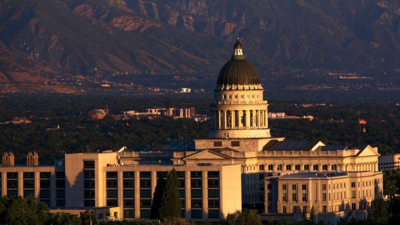The Utah State Capitol building in Salt Lake City, where candidates in Senate District 19 are competing to serve.